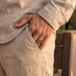 Anel Gross em aço inoxidável para homem na cor prateada