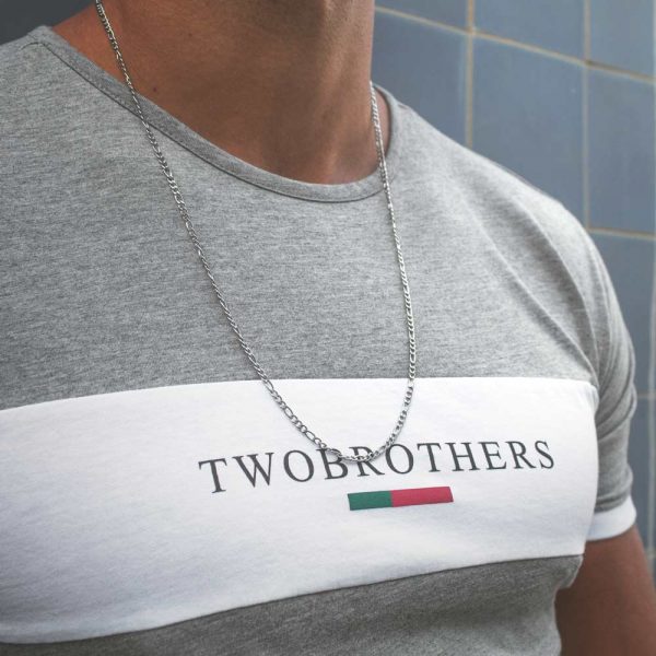 Colar em aço inoxidável para homem da marca Twobrothers para muito estilo – Colar Tenesse - Colar Simples em aço inoxidável - Colar de aço