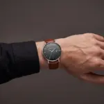Relógio Bear para homem com bracelete em pele castanha