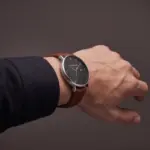 Relógio Bear para homem com bracelete em pele castanha