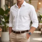 Relógio para homem Pit, com bracelete de elos em aço inoxidável 316L