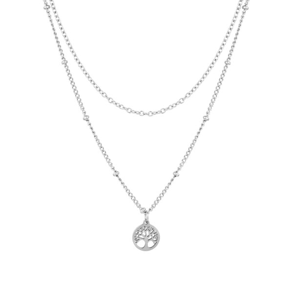 Colar para mulher com árvore da vida - colar em aço inoxidável para mulher - colar elegante