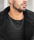 Colar para Homem em aço inoxidável fino e elegante - Colar Avalon da marca Portuguesa Twobrothers - Colar masculino simples e elegante