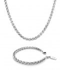 Conjunto de Colar e Pulseira para Homem em aço inoxidável - Twobrothers - Conjunto Pulseira Frisco e Colar Colorado - Acessório Masculino
