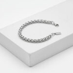 Pulseira para homem em aço inoxidável, da marca twobrothers.