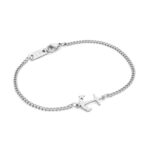 pulseira para homem em aço inoxidável com pendente ancora