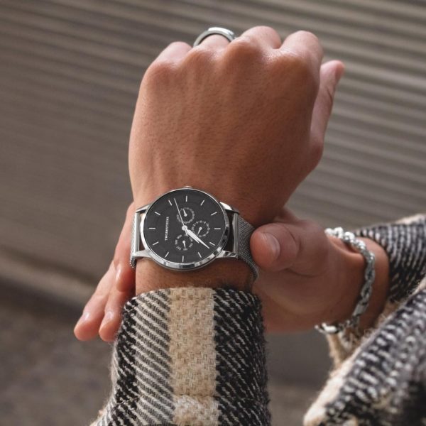 Relógio para homem em aço inoxidável com estilo e elegância - Relógio de marca portuguesa Twobrothers - Relógio Baltimore