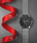 Relógio para homem Baltimore, com âncora, em aço inoxidável da marca Twobrothers com motivos natalícios.
