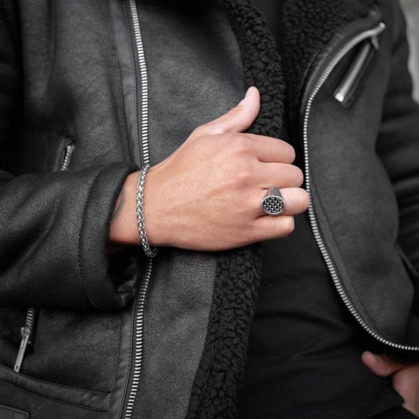 anel para homem em aço inoxidável da marca portuguesa twobrothers - acessório de moda para homem - anel Alford da Twobrothers