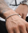 Pulseiras para homem em aço inoxidável - pulseiras masculinas em aço - Pulseira Malabar - Pulseiras para estilo da marca twobrothers - pulseiras simples e fina para homem