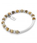 Pulseira para Homem em Aço Inoxidável com Pedras naturais claras - marca portuguesa Twobrothers - Pulseira Oklahoma - Pulseira masculina com estilo