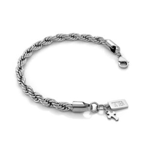 Pulseira para Homem em Aço Inoxidável -Pulseira com cruz para homem - marca portuguesa -Twobrothers - Pulseira Tamarac - Pulseiras masculinas com estilo - Pulseiras em aço inoxidável para homem