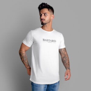 T-Shirt para Homem em Algodão Premium Regular Fit - Twobrothers Bastard - Frente