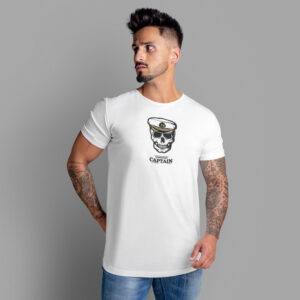 T-Shirt para Homem em Algodão Premium Regular Fit - Twobrothers Captain - Frente