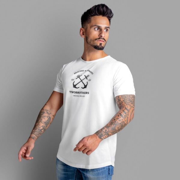 T-Shirt para Homem em Algodão Premium Regular Fit - Twobrothers Fillmore - Lado