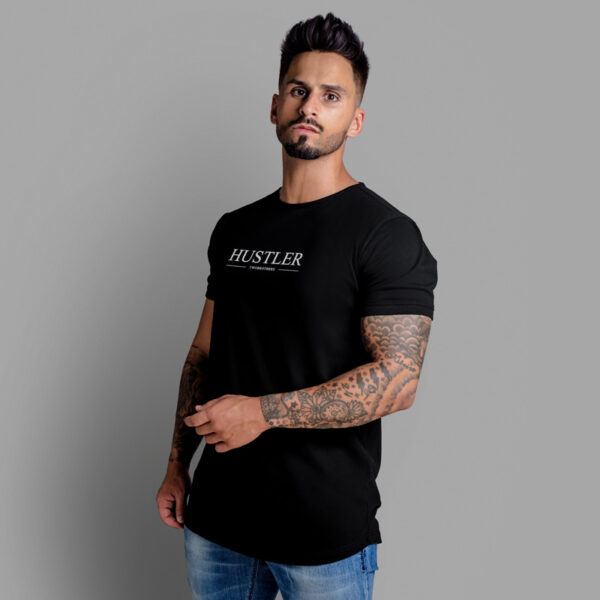 T-Shirt para Homem em Algodão Premium Regular Fit - Twobrothers Hustler - Lado
