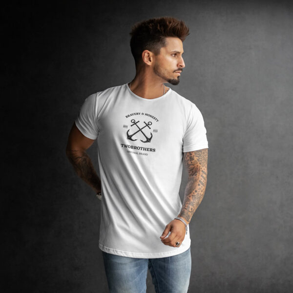 Twobrothers T-shirt para Homem Fillmore de Algodão Premium - Regular Fit