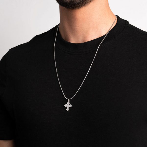 Colar para Homem com Cruz em aço inoxidável da marca Portuguesa Twobrothers - Colar Kentucky - colar masculino para estilo diário