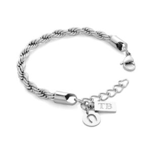 Pulseira para mulher em aço inoxidável - pulseira Floresi da marca portuguesa TwoBrothers - Acessório de moda feminino - Acessório em aço inoxidável - pulsei em aço inoxidável para mulher