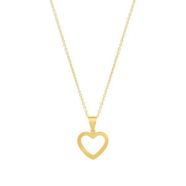 Colar Heart Gold em aço inoxidável dourado dourado para Mulher da marca Twobrothers.