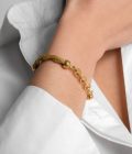 Pulseira Chiara Gold para mulher em aço inoxidável com acabamento dourado elegante da marca portuguesa Twobrothers