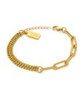 Pulseira Vittoria Gold para mulher de estilo pulseira corrente dourada em aço inoxidável da marca portuguesa Twobrothers
