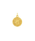 Pendente Medalha Espirito Santo Dourada, em aço inoxidável para colares.