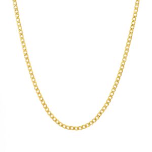 Colar Clayton Gold estilo corrente discreta em aço inoxidável dourado para homem produzido pela marca portuguesa Twobrothers.