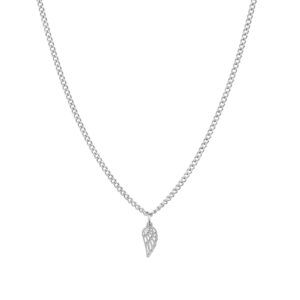 Colar Davis Wing para homem em aço inoxidável com pendente de uma asa , discreto e elegante da marca Twobrothers.