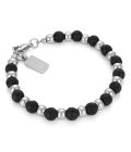 Pulseira Vulcanic Springs em aço inoxidável e pedras naturais vulcânicas para homem com estilo produzida pela marca portuguesa Twobrothers.