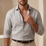 Colar para homem em aço inoxidável prateado com medalha cowpens