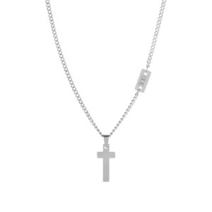 Colar Salt Lake com pendente em forma de cruz em aço inoxidável para Homem da marca portuguesa Twobrothers.