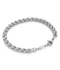 Pulseira masculina Wayne para homem em aço inoxidável polido e brilhante da marca Portuguesa twobrothers.