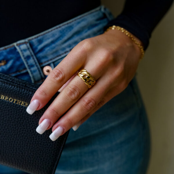 Anel de Mulher Dourado Anna