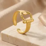 anel em dourado modelo diane para mulher