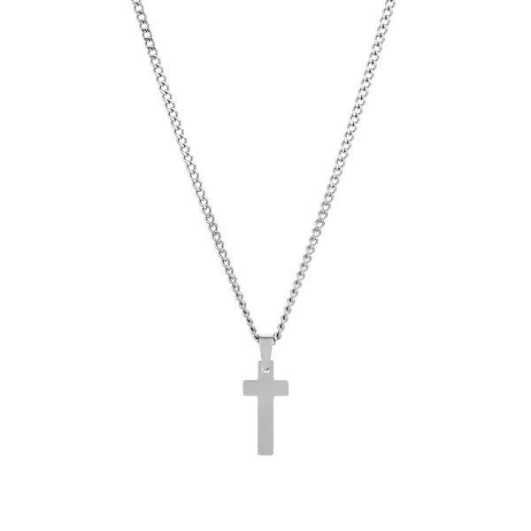 Colar Salt Lake com pendente em forma de cruz em aço inoxidável para Homem da marca portuguesa Twobrothers.