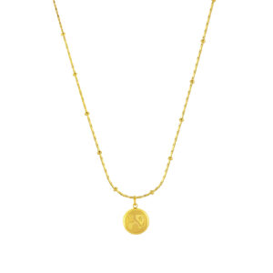 Colar em aço inoxidável dourado com pendente de Elefante da Sorte, para mulher, produzido pela marca Twobrothers