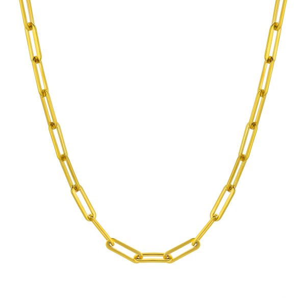 Colar Vittoria Gold para mulher de estilo corrente dourada em aço inoxidável da marca portuguesa Twobrothers.