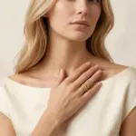 anel triplo para mulher em aço inoxidavel dourado