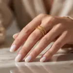 anel para mulher emily em dourado