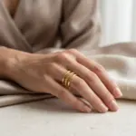 Anel Mulher Triplo Dourado - Image 4