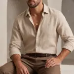 Colar para homem em aço inoxidável 316L modelo captain compass dourado