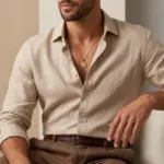 Colar para homem em aço inoxidável 316L modelo captain compass dourado