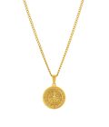 Colar Captain Compass, para homem, em aço inoxidável Dourado da marca Twobrothers, com pendente em forma de bússola dourada.