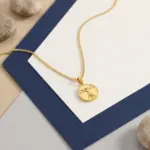 Colar Homem Dourado com Medalha Vitruviano - Image 3