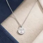 Colar Homem Prateado com Medalha Vitruviano - Image 4