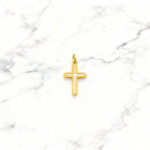 Pendente cruz para colares dourados.