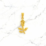 Pendente Rosa Dourado, em aço inoxidável para colares.