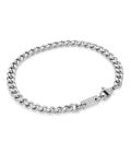 Pulseira Benson, para Homem, estilo corrente em aço inoxidável polido prateado, da marca Portuguesa Twobrothers.