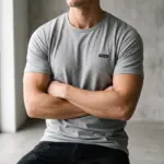 T-shirt para homem modelo Detroit na cor cinza